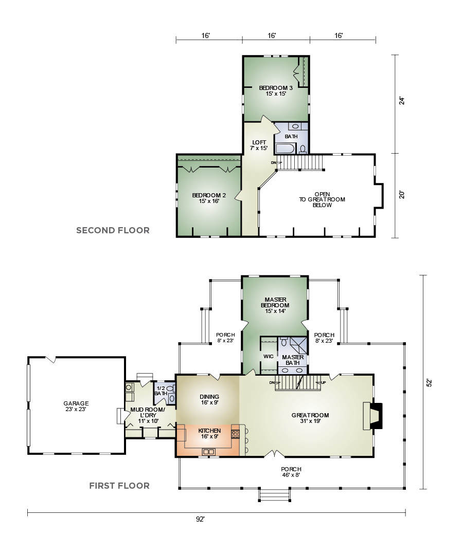 Homestead Log Home Floor Plans