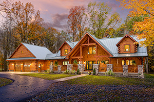 Grand Teton log home from Hochstetler log homes