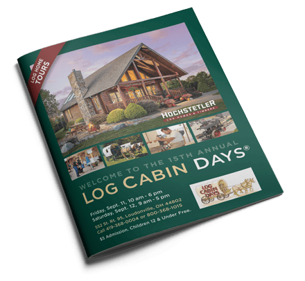 Log Cabin Days event brochure — Hochstetler Log Homes